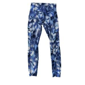 Lululemon Legging abstract speed up side pocket w5auys size 4 workout